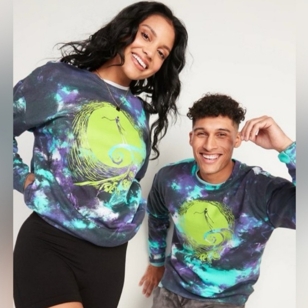 NWOT Disney The Nightmare Before Christmas unisex Tie-dye Sweatshirt. XXL